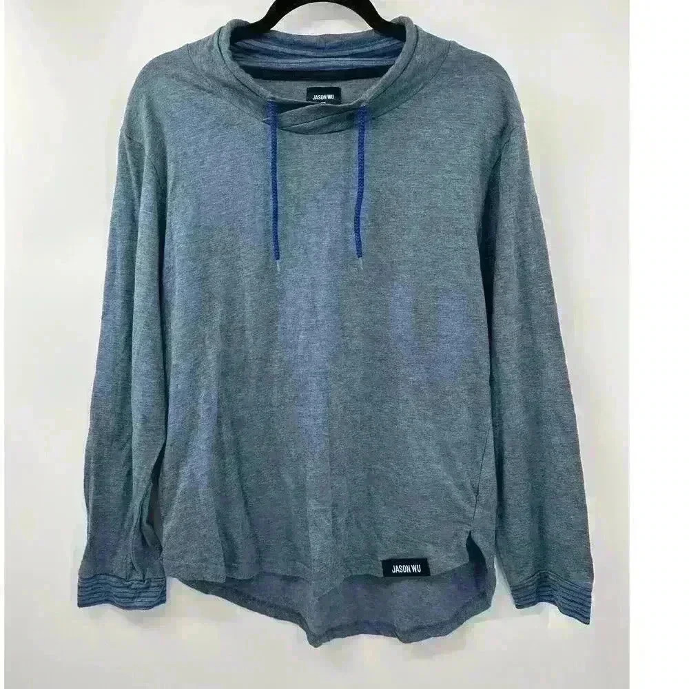 Jason Wu for‎ EVA AIR Blue Pullover Long Sleeve Hooded Sweater - Men's Size L
